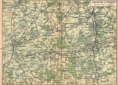 Guildford & Dorking, século XX de John Bartholomew