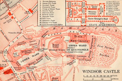 Castelo de Windsor, século XX de John Bartholomew