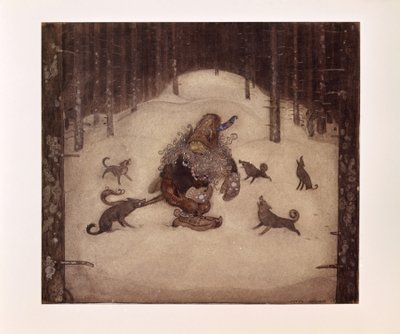 John Bauer, Troll e lobos de John Bauer