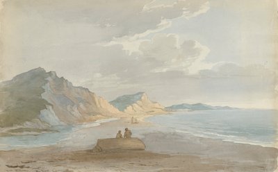 A Praia em Charmouth de John Baverstock Knight