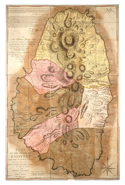 Plano da ilha de São Vicente estabelecido por levantamento topográfico real de John Bayly