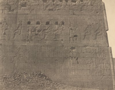 Edfu-esculturas e inscrições na face oriental de John Beasley Greene
