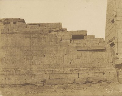 Karnac, templo ao sul do salão hipostilo, parede sul (face externa) de John Beasly Greene