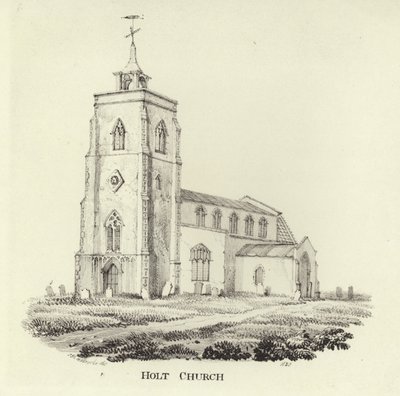 A Igreja de Santo André, na aldeia de Holt de John Berney Ladbrooke