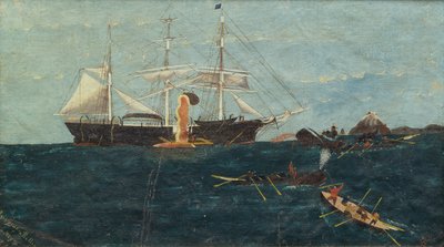 Bark Bounding Billow, c.1892 (óleo sobre tela) de John Bertoncini