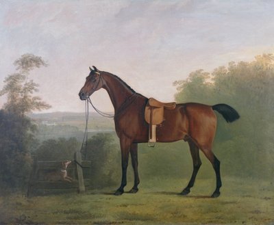 Um caçador da baía em uma paisagem de John Boultbee