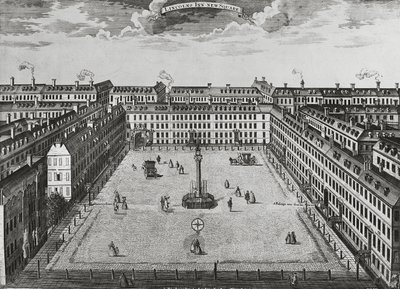 Lincolns Inn New Square, cerca de 1725 de John Bowles
