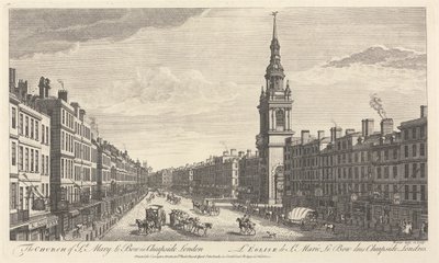 A Igreja de St. Mary le Bow em Cheapside London de John Bowles