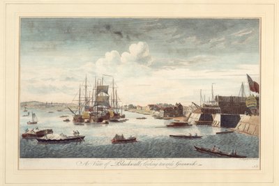 Vista de Blackwall na direção de Greenwich de John Boydell
