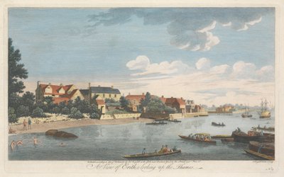 A View of Erith, Looking Up the Thames de John Boydell