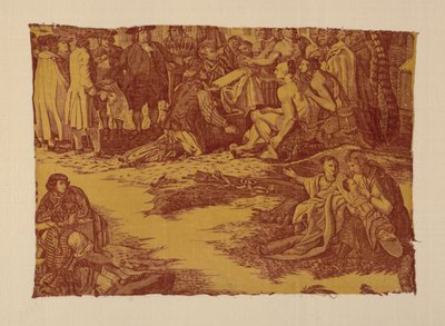 Fragmento intitulado "Tratado de William Penn com os índios" de John Boydell
