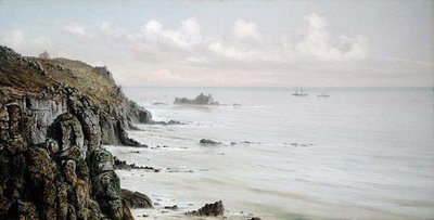 A Rocky Coastline (petróleo a bordo) de John Brett