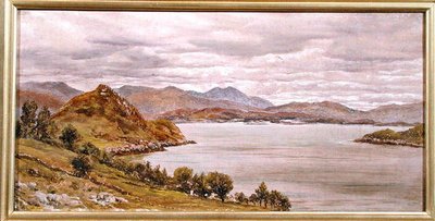 Olhando para fora de Loch Corrie, 27 de Agosto de 1885 (óleo sobre tela) de John Brett