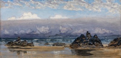Newquay, Cornwall (Óleo sobre tela) de John Brett