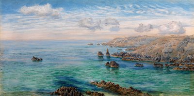 Sketch na costa sul de Guernsey de John Brett
