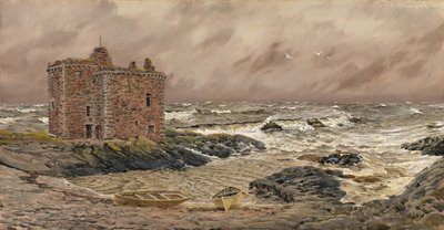 Gale do sudeste no castelo de Portencross, 1886 de John Brett