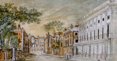 Vista ao longo de Vigo Lane, cidade de Westminster, Londres, 1793 de John Bromley