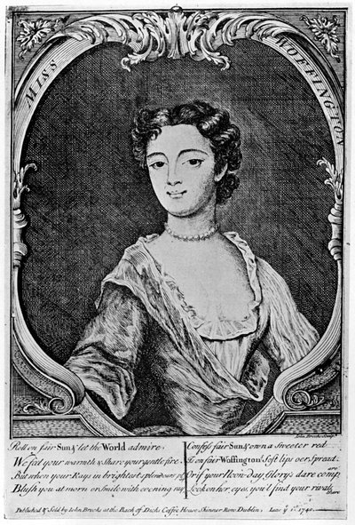 Margaret Peg Woffington 1720-1760, atriz irlandesa, século XVIII 1905. de John Brooks