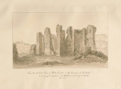 Castelo de Alton: desenho sépia de John Buckler