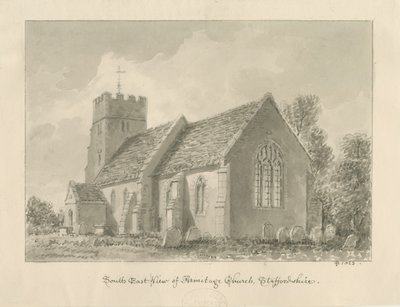 Igreja de Armitage: desenho sépia de John Buckler