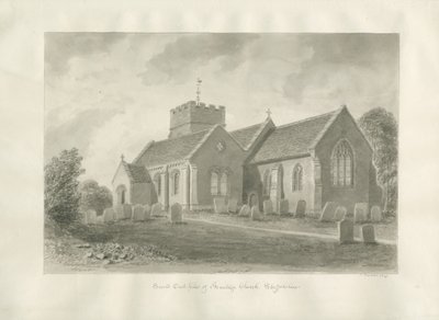 Igreja de Armitage: desenho sépia, 1823 de John Buckler