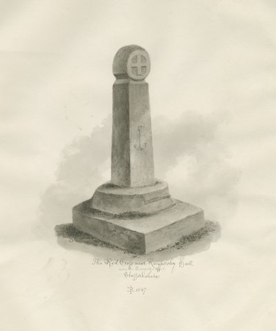 Biddulph - "Cruz Vermelha": desenho sépia, 1847 de John Buckler