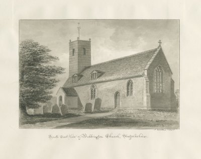 Igreja de Bobbington: desenho em sépia de John Buckler