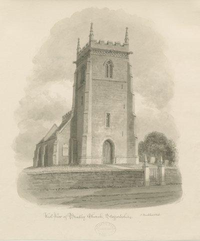 Igreja Bradley: desenho sépia de John Buckler