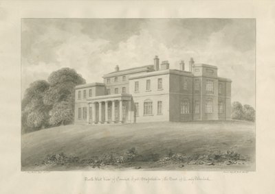 Canwell Hall: desenho sépia de John Buckler
