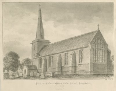 Igreja Eaton Igreja: desenho sépia de John Buckler