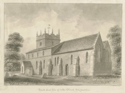 Igreja de Colton: desenho em sépia, 1842 de John Buckler