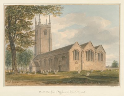 Cornualha - igreja de Kilkhampton, 1827 de John Buckler