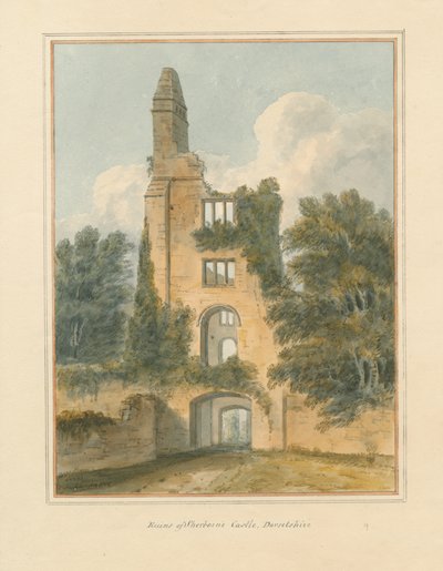 Dorset - Sherborne - Ruínas do Castelo, 1802 de John Buckler