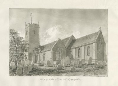 Igreja Enville: desenho sépia, 1846 de John Buckler