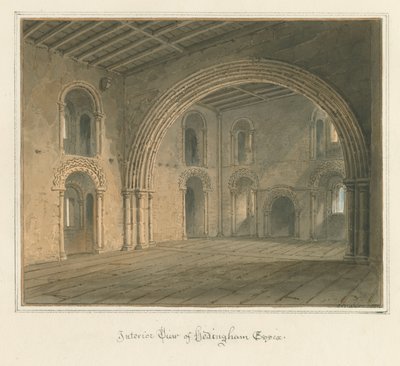 Essex - Hedingham [Castelo] - Interior, 1827 de John Buckler