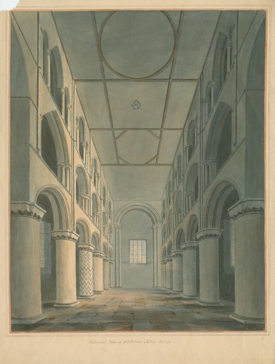 Essex - Abadia de Waltham - Interior, 1802 de John Buckler