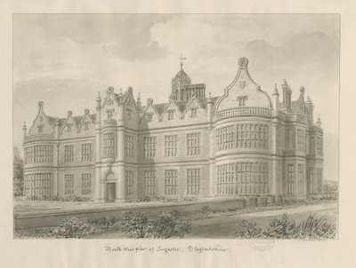 Salão Ingestre: desenho sépia de John Buckler