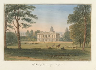 Kent - Greenwich Park - A Casa dos Arqueiros, 1831 de John Buckler