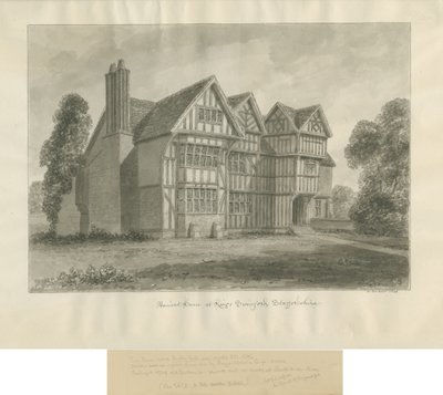 Kingswinford - Bradley Hall: desenho sépia de John Buckler