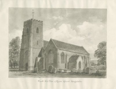 Igreja Kinver: desenho sépia de John Buckler