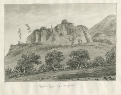 Kinver Edge: desenho sépia de John Buckler