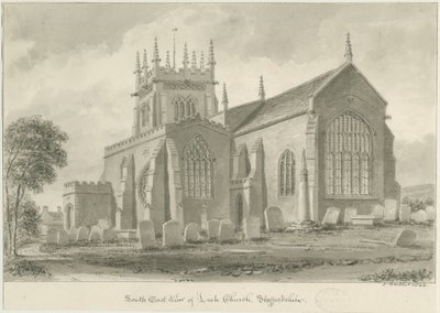 Igreja de alho-poró: desenho em sépia, 1844 de John Buckler