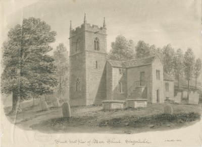 Igreja Maer: desenho de lavagem sépia de John Buckler