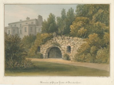 Middlesex - Twickenham - Gruta do Papa, 1826 de John Buckler