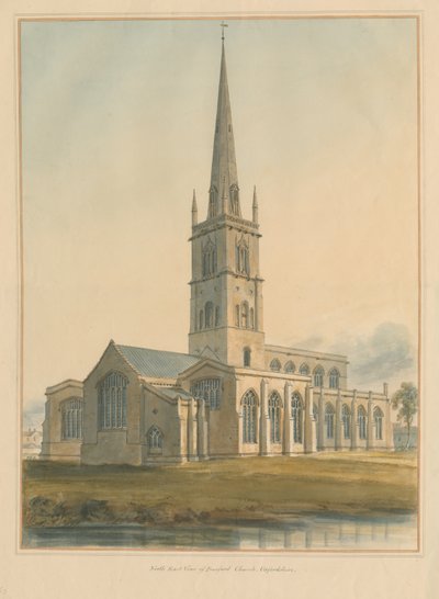 Oxfordshire - Igreja de Burford, 1802 de John Buckler