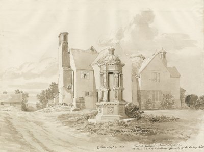 Patshull - Pepperhill: desenho em sépia, 30 de agosto de 1820 de John Buckler