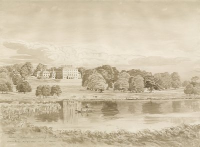Patshull House: desenho em sépia, 26 de agosto de 1820 de John Buckler