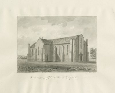 Igreja de Pelsall: desenho em sépia de John Buckler
