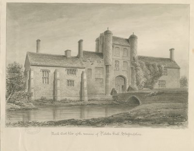 Pillaton Hall: desenho sépia de John Buckler