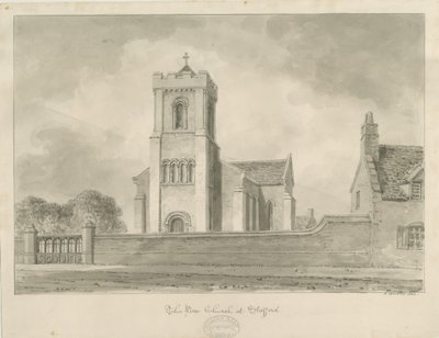 Stafford - Christ Church: desenho em sépia, 1840 de John Buckler